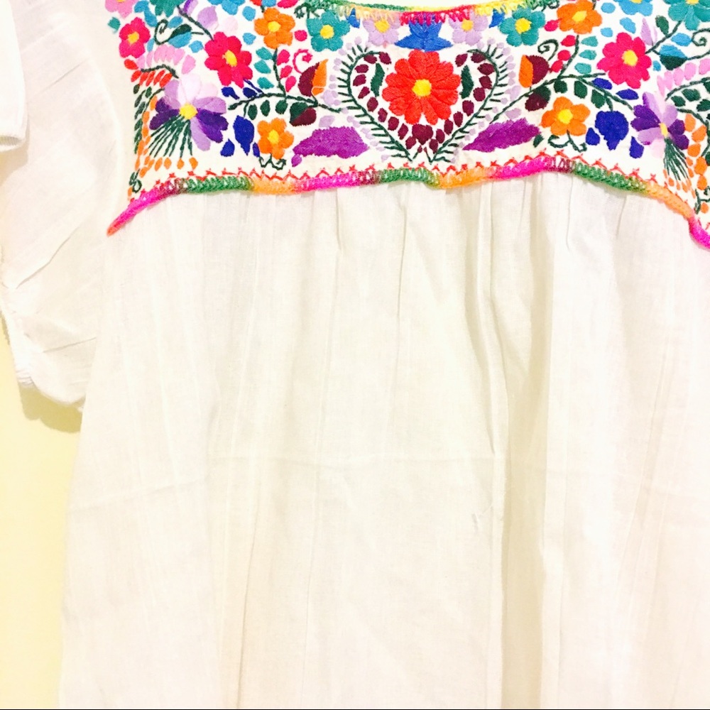 Mexican Blouse Ethnic Boho chic top Embroidery